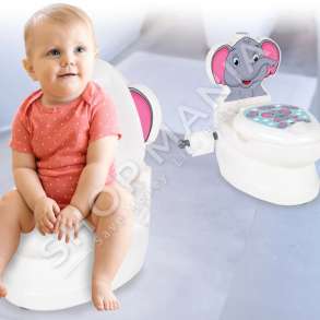 PILSAN - UTURAK PER FEMIJE +18MUAJSH "MY SMALL TOILET ELEPHANT WITH FLUSH SOUND AND TOILET PAPER HOLDER" - 4042774467418