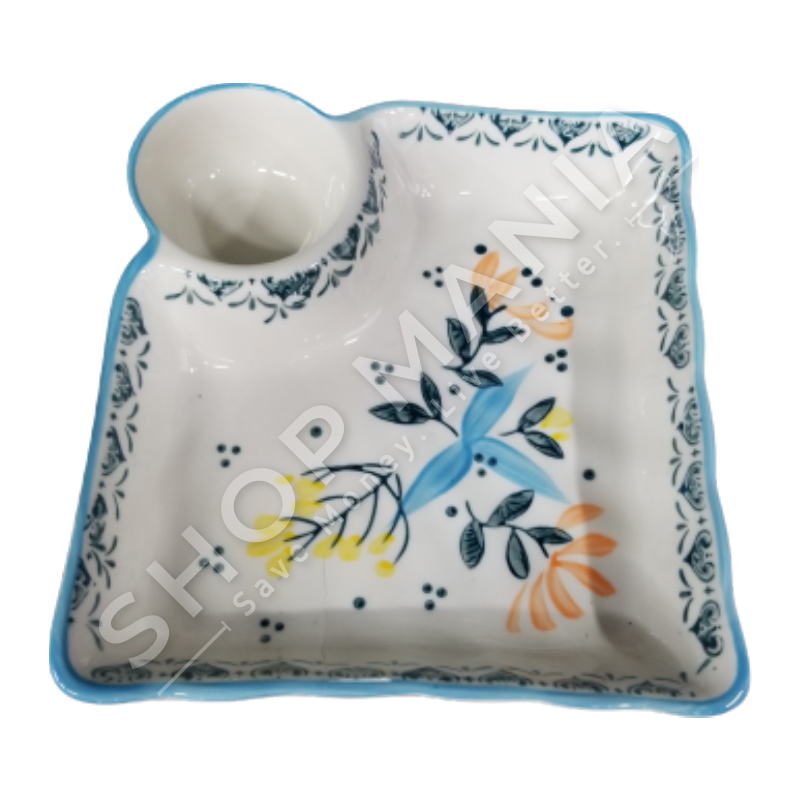 PJATANCE PORCELANI ME ENE PER SALCEN "DEKOR LULE"