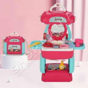 BOWA - SET VALIXHE ME AKSESORE BUKURIE +3 VJEC "MOBILE DRESSER KIDS PRETEND PLAY DRESSER TABLE" - 8256P