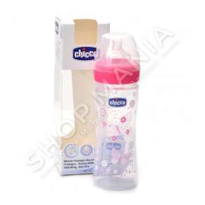 CHICCO - SHISHE ME BIBERON SILIKONI PER VAJZA "WELL-BEING" - 250ML, +2 MUAJ