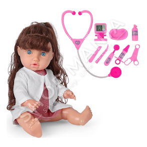 GALTOYS - KUKULL QE FLET ME AKSESORE DOKTORI +3VJEC "SENOS DOKTOR BEBEK" - GLT1116