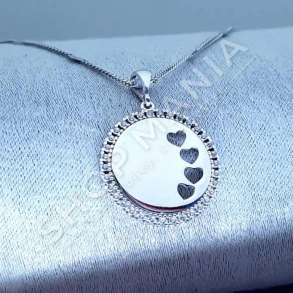 VARESE ARGJEND ME GUR ZIRKONI "DIZAJN ME ZEMRA" - DHA-BL6.2-149