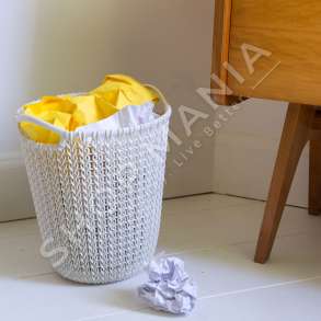 CURVER - KOSH PER MBETURINA ME THURJE "KNIT WHITE" - 3253923678000