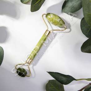 MASAZHUES & KONTURUES PER FYTYREN "FACIAL ROLLER & MASSAGER GENUINE ROSE QUARTZ FLEWLASS CONTOUR"