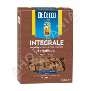 DE CECCO INTEGRALE - MAKARONA "FARFALLE INTERGRALE" - 500g