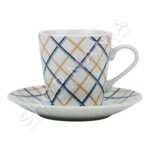 NAVA - SET 6 FILXHANE PORCELANI ME PJATE "ESPRESSO CUP AND SAUCER COLORFUL SET OF CUPS" - 5205746164084