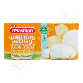 PLASMON - DJATH MOZZARELA E FUSO 2X80G/+4MUAJSH "FORMAGGINO FUSO E MOZZARELLA" -  8001040095713