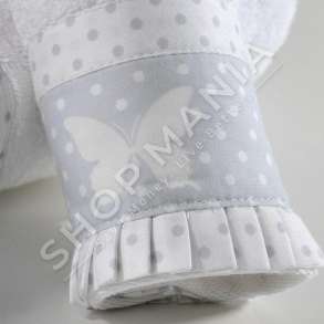 DOWN TOWN HOME - SET ME 2 PESHQIRE "BUTTERFLY DOTS GREY DES.686" - 30X50+70X140CM