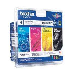 BROTHER - MULTIPACK NGJYRË E ZEZË/NGJYRË E KALTËR/NGJYRË MAGENTA/NGJYRË E VERDHË LC1100HYVALBPDR LC1100HY MULTI PACK, 4X KARTUÇA ME BOJË: HYBK/HYC/HYM/HYY