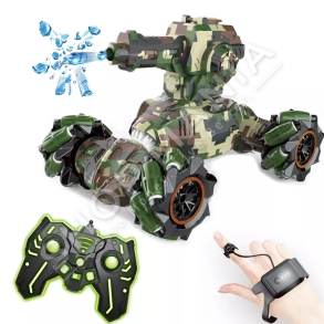 MAKINE PER FEMIJE ME TELEKOMANDE & BATERI +6VJEC "2.4 G FIRE WATER BOMB RC TANK CAR 360° ROTATION SPEED DRIFT RC STUNT CAR TOY"