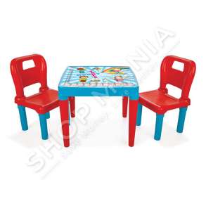 PILSAN - TAVOLINE STUDIMI ME DY KARRIGE PER FEMIJE +3VJEC "HOBBY STUDY TABLE WITH CHAIRS BLUE" - 03-414
