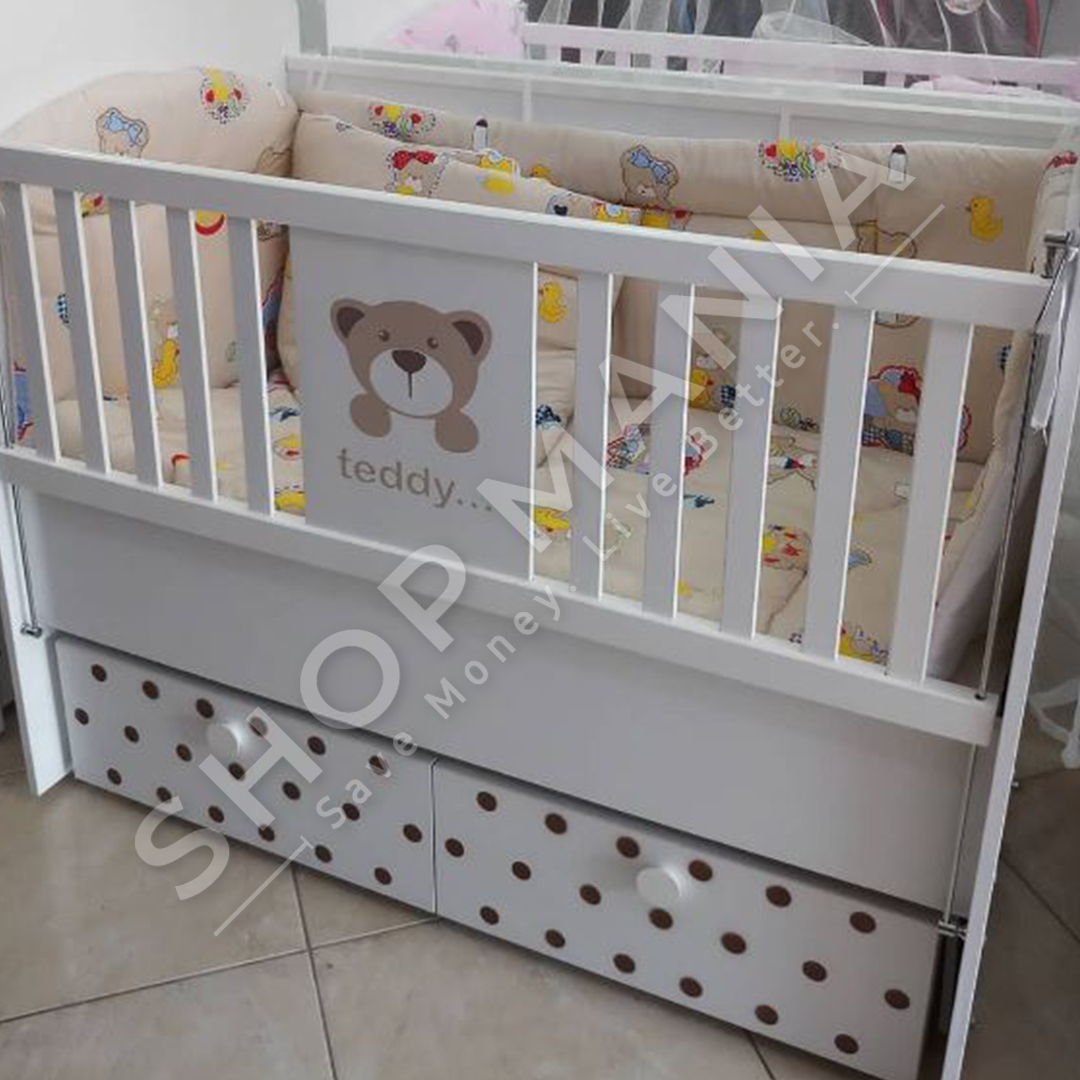 KREVAT PER FEMIJE "DIZAJN ARUSHI TEDDY" - 60X120CM