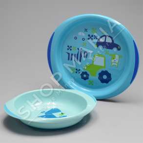 CHICCO - SET ME 2 PJATA (TE CEKET & TE THELLE) BLU +12 MUAJ