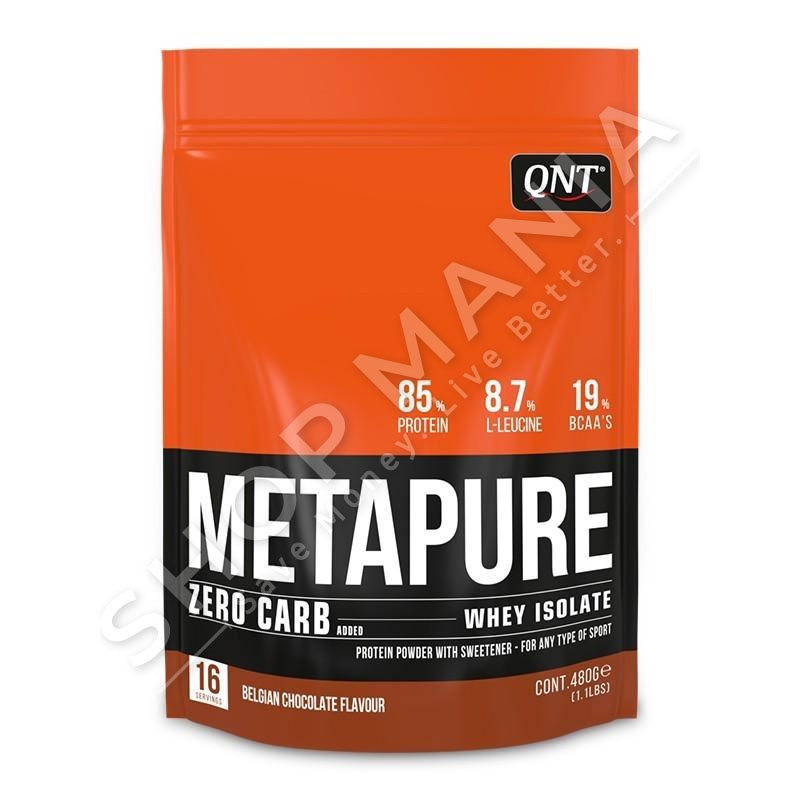 QNT METAPURE - SUPLEMENT PROTEINE PER MBAJTJEN & RRITJEN E MASES MUSKULARE  "0 KARBOHIDRATE - ME SHIJE TE NDRYSHME" - 480G