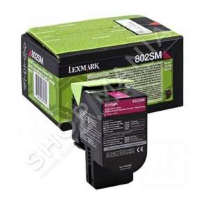 LEXMARK -  ORIGJINALE TONER NGJYRË MAGENTA 80C2SM0 802SM RRETH 2000 FAQE I RIPËRDORSHËM