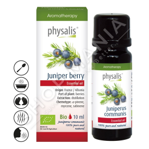 PHYSALIS - VAJ ESENCIAL PER LEHTESIMIN E NYJEVE TE NGURTA & MUSKUJVE QE DHEMBIN 10ML "JUNIPER BERRY JUNIPERUS COMMUNIS"