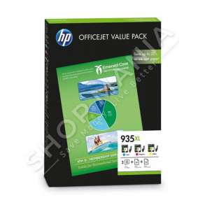 HP - VALUE PACK NGJYRË E KALTËR / NGJYRË MAGENTA / NGJYRË E VERDHË F6U78AE 935 XL 3 KARTUÇA ME BOJË: 935XL C/M/Y + 25 FAQE HP LETËR PROFESIONALE INKJET MAT 180 G/MQ² + 50 PG. HP ALL-IN-ONE LETËR 80 G/