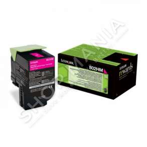 LEXMARK - ORIGJINALE TONER NGJYRË MAGENTA 80C2HM0 802HM RRETH 3000 FAQE I RIPËRDORSHËM