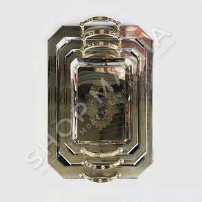 SET TABAKA ME DOREZA INOKSI "1146G" - 3 COPE