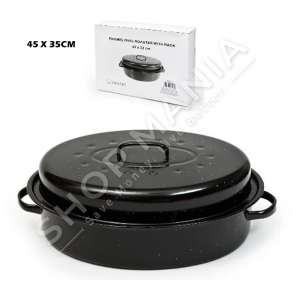 COMO - TAVE OVALE ME VESHJE SMALTI ME KAPAK + ZGARE"JM-C04" - 45X35CM