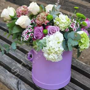 KOMPOZIM LULESH "LORTENSIA DHE TRENDAFILAT" - 25X20CM