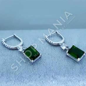 VATHE ARGJENDI ME GUR ZIRKONI JESHIL - DHA-BL4.9-132