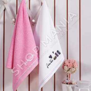 MARIE CLAIRE PARIS - SET ME 2 PESHQIRE KUZHINE 100% PAMBUK "MACARONS" - 50X70CM