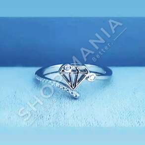 UNAZE ARGJEND ME GUR ZIRKONI "DIZAJN GUR KRISTALI"