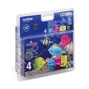 BROTHER - MULTIPACK NGJYRË E ZEZË/NGJYRË E KALTËR/NGJYRË MAGENTA/NGJYRË E VERDHË LC1000VALBPDR LC-1000 KONFEKSION MIKS: BK/C/M/Y
