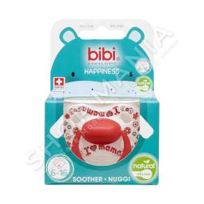 BIBI - BIBERON FALLCO SILIKONI "NATURAL - I LOVE MAMA/PAPA IS THE BEST" 6-16 MUAJSH