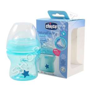 CHICCO - SHISHE ME BIBERON SILIKONI PER DJEM "NATURAL FEELING" - 150ML, +0 MUAJ