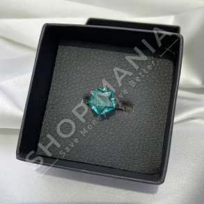 UNAZE ARGJEND ME GUR ZIRKONI JESHIL "FORME YLLI'' - KL-216