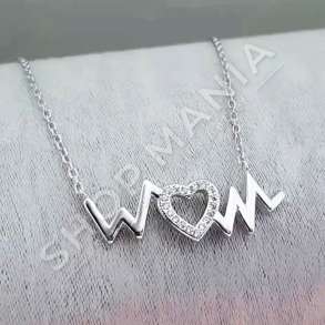 VARESE ARGJEND ME GURE TE VEGJEL ZIRKONI "DIZAJN RRAHJE ZEMRE"