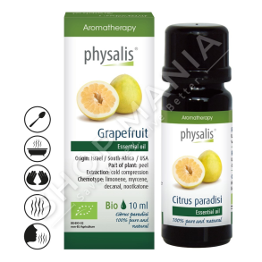 PHYSALIS - VAJ GRAPEFRUIT PER GJALLERIMIN E MENDJES & PASTRIMIN E LEKURES 10ML "GRAPEFRUIT CITRUS PARADISI"