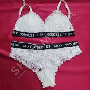 SET INTIMO TE BARDHA "SEXY GODDESS" ME DANTELLE - IVI-001