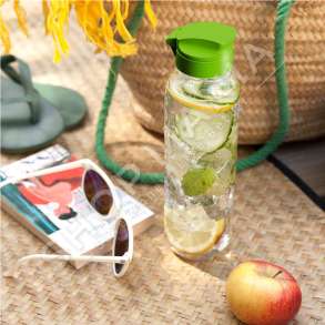 CURVER - SHISHE PER LENGJE 450ML "TO GO DOTS TRANSPARENT & GREEN" - 3253920280015