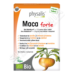 PHYSALIS - SUPLEMENT QE KONTRIBUON NE PERFORMANCEN FIZIKE & MENDORE 30 TABLETA "MACA FORTE BIO" - 5412360008179