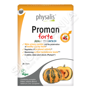 PHYSALIS - SUPLEMENT PER MIREMBAJTJEN E NIVELEVE NORMALE TE TESTOSTERONIT NE GJAK & RREGULLIMIN E AKTIVITETIT HORMONAL 30 TABLETA "PROMAN FORTE" - 5412360014569