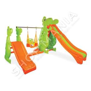 PILSAN - LISHARESE & 2 RRESHQITESE PER FEMIJE +3VJEC "DOUBLE SLIDE DINO SWING SET" - 07-960