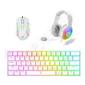 REDRAGON - SET GAMING TASTIERE+MOUSE+KUFJE WIRED "BUNDLE REDRAGON S129W 3IN1 COMBO KEYBOARD MECHANICAL WITH HUANO SWITCHES K630WRGB" - 6950376708144