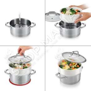 TESCOMA - KULLUESE PER PERIMET E ZIERA NE AVULL Ø24X8CM "PRESTO STEAM" - 8595028494518