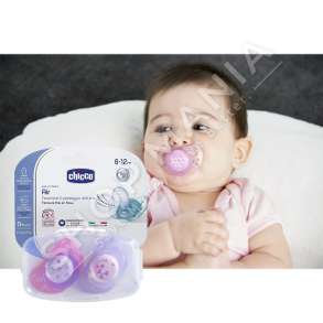 CHICCO - BIBERON FALLCO SILIKONI ME KUTI MBAJTESE "PHYSIO AIR" - 2 COPE, 6-12 MUAJSH