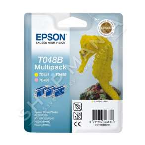 EPSON - MULTIPACK NGJYRË E VERDHË / / C13T048B4010 T048B 3 KARTUÇA ME BOJË: T0484 + T0485 + T0486