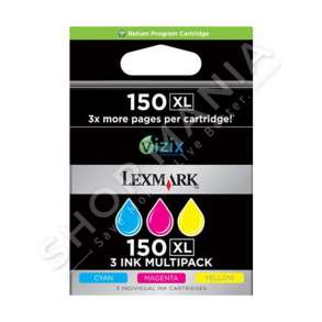 LEXMARK -  ORIGJINALE MULTIPACK NGJYRË E KALTËR / NGJYRË MAGENTA / NGJYRË E VERDHË 14N1807E 150 XL 3 BOJËRA TË RIPERDORSHME NR. 150XL: C+M+Y