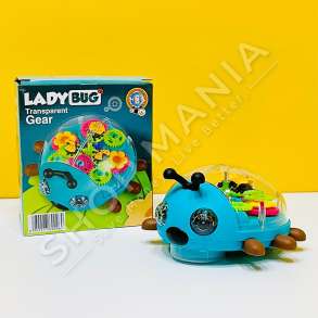 NUSEPASHKE ME DRITA & MUZIKE +3VJEC "LADY BUG TRANSPARENT GEAR WITH LIGHT AND SOUND" - 6955577600969